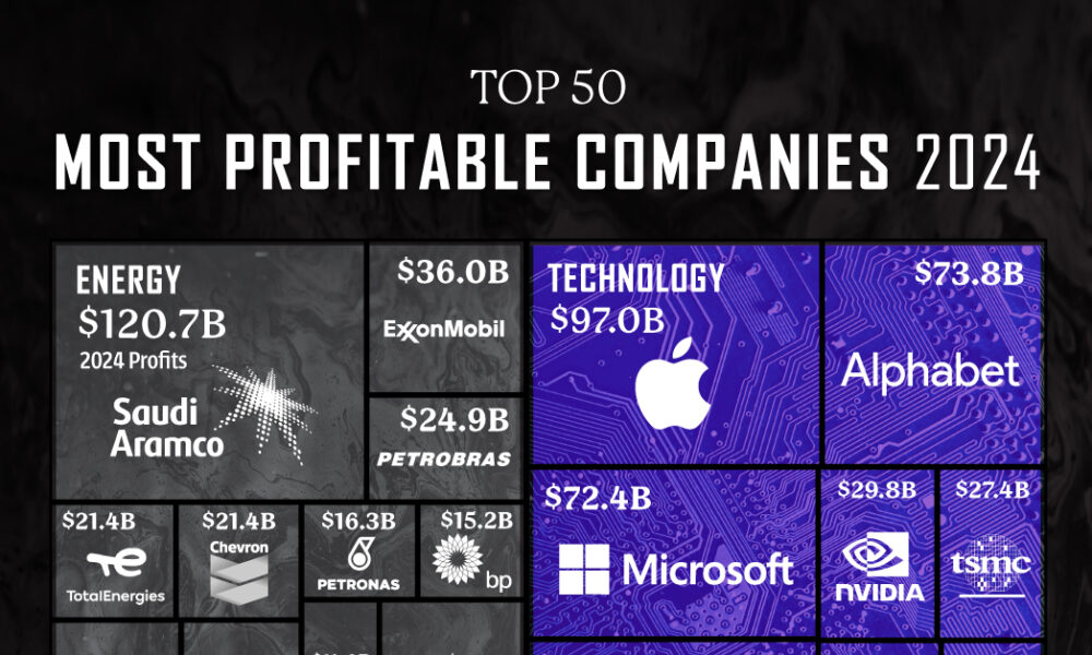 מדורגת: 50 החברות הרווחיות בעולם בשנת 2024